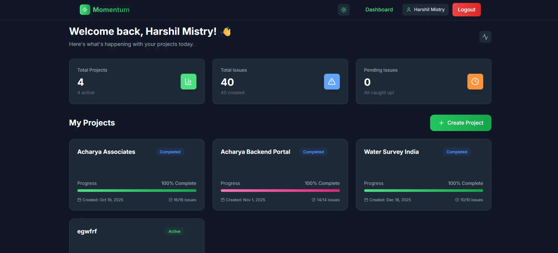 Momentum Dashboard